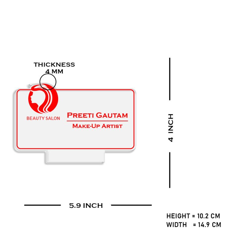 Make-Up-Artist Name Plate With Custom Name